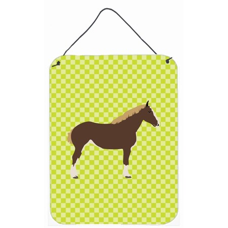 Carolines Treasures Percheron Horse Green Wall or Door Hanging Prints BB7732DS1216